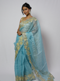 Nilambari Gilded Organza Saree