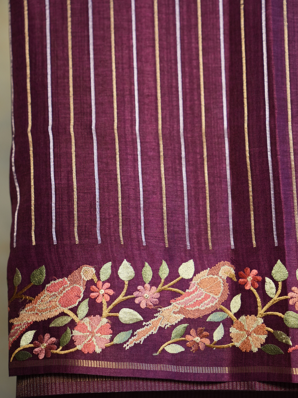 Vihanga Draksha Tussar Silk Saree