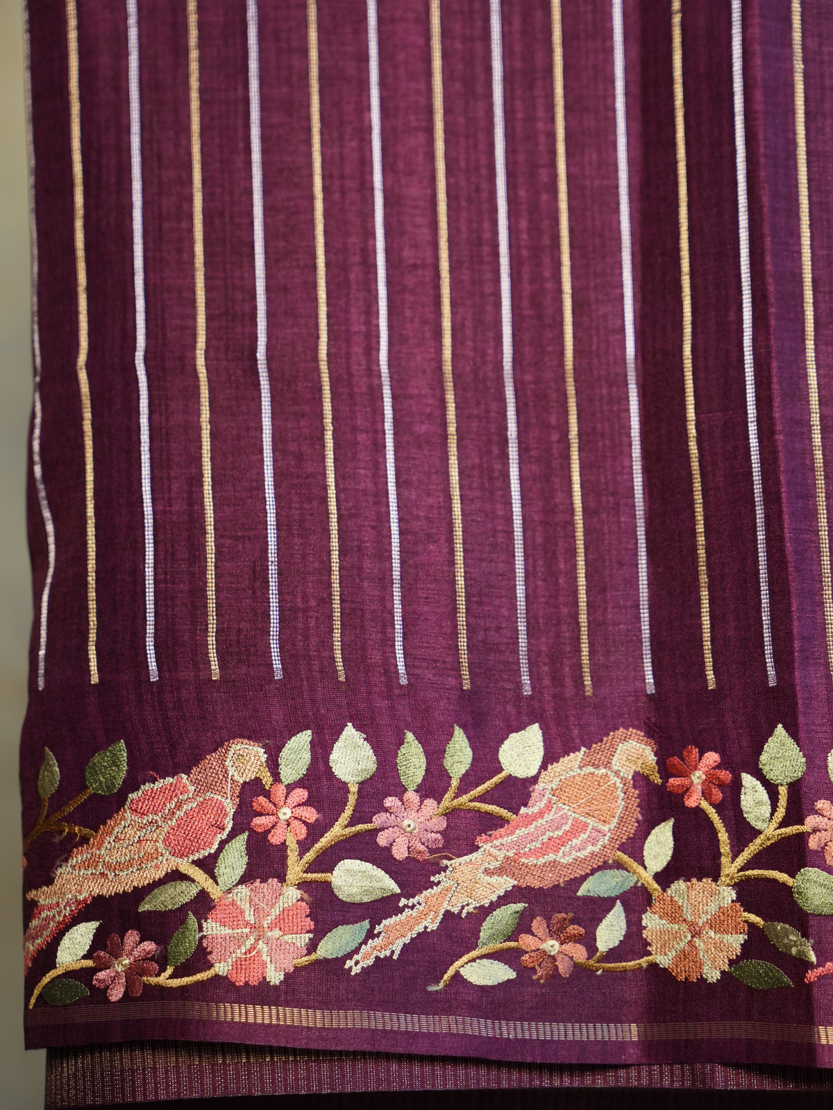 Vihanga Draksha Tussar Silk Saree