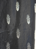 Midnight Black Crystal Stone-Work Space Silk Saree
