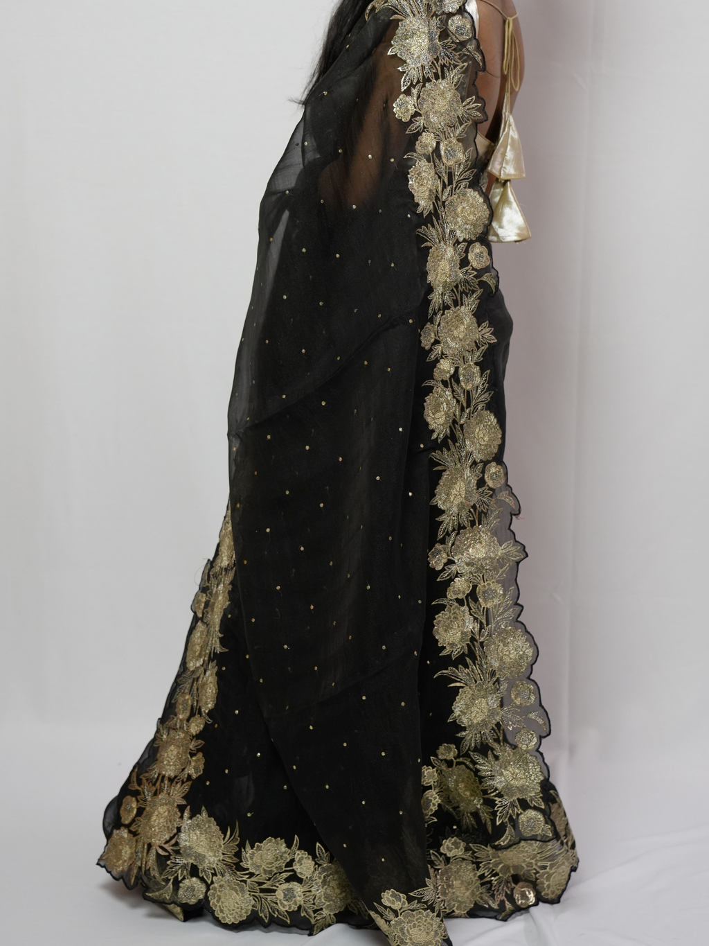 Nisha Cutwork Organza Saree
