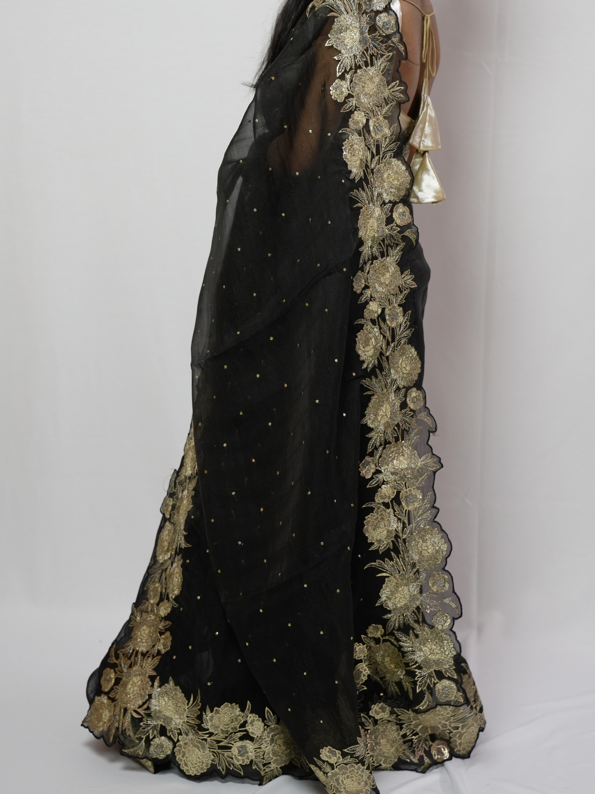 Nisha Cutwork Organza Saree