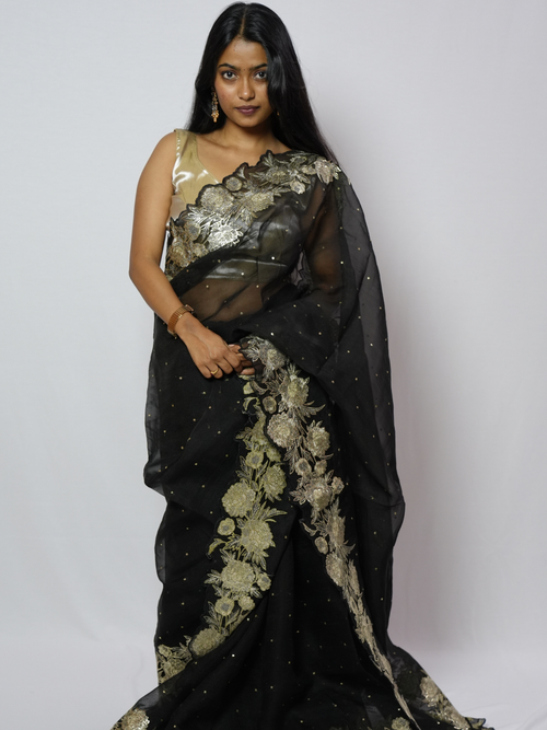 Nisha Cutwork Organza Saree